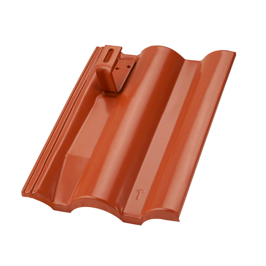 Lehmann Modulhalter Braas Taunus Pfanne, ziegelrot Metalldachziegel oder Metalldachplatte