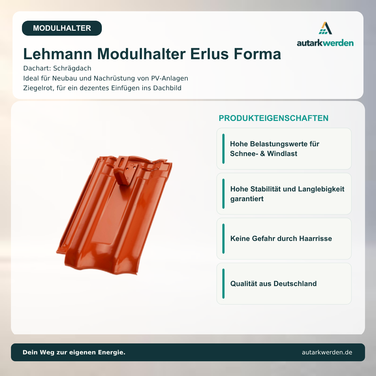 Lehmann Modulhalter für Forma, ziegelrot