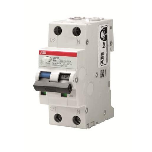 DS201 B16 A30, DS201A-B16/0,03 FI/LS-Schalter 6kA, 1P+N, Typ A, B 16, 30mA