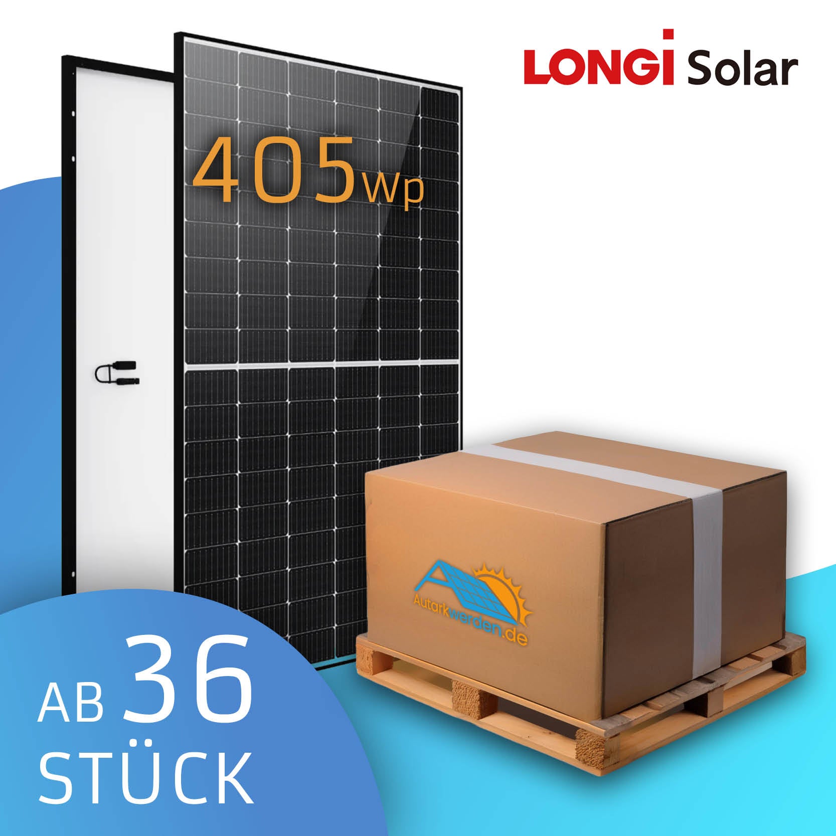 LONGi Hi-MO 5m LR5-54HIH-405M, black frame Solarmodul Palette