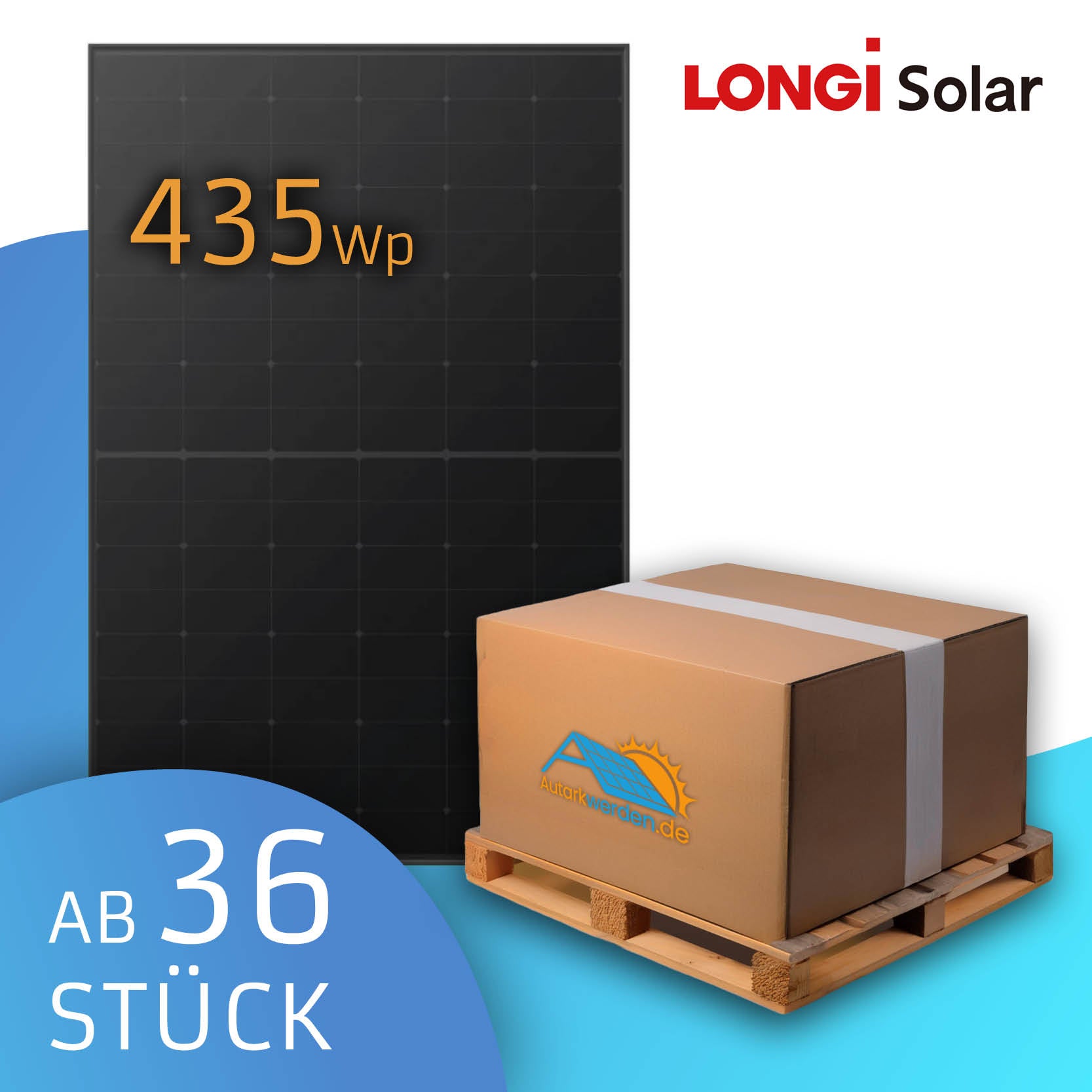 LONGi Hi-MO X6 Explorer LR5-54HTB-435M Full Black Solarmodul Palette