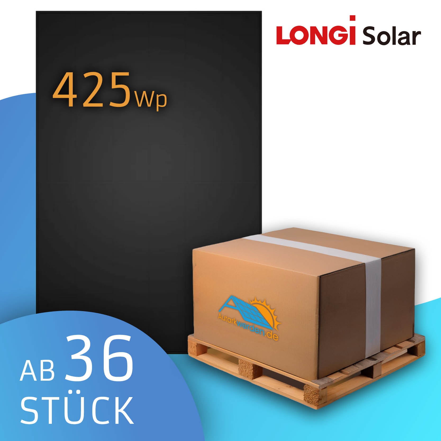 LONGi Hi-MO X6 Explorer LR5-54HTDB-425M Full Black Solarmodul Palette
