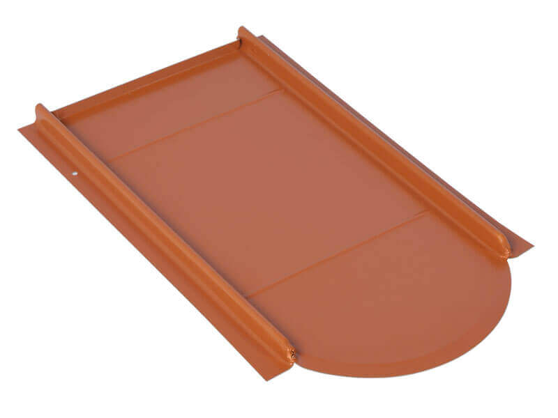 Marzari Metalldachplatte Typ Vario f. Biberschwanz, schwarz-grau (MTP-Vario-SG)