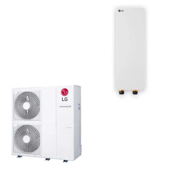 LG THERMA V R32 Monobloc S Luft/Wasser-Wärmepumpe 12 kW Set