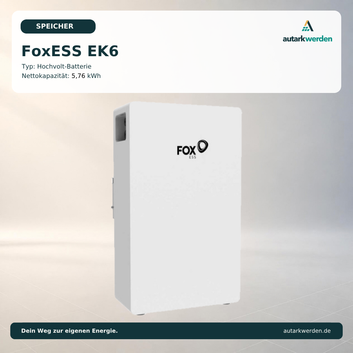 FoxESS EK6 - 5,76 kWh Batteriespeicher
