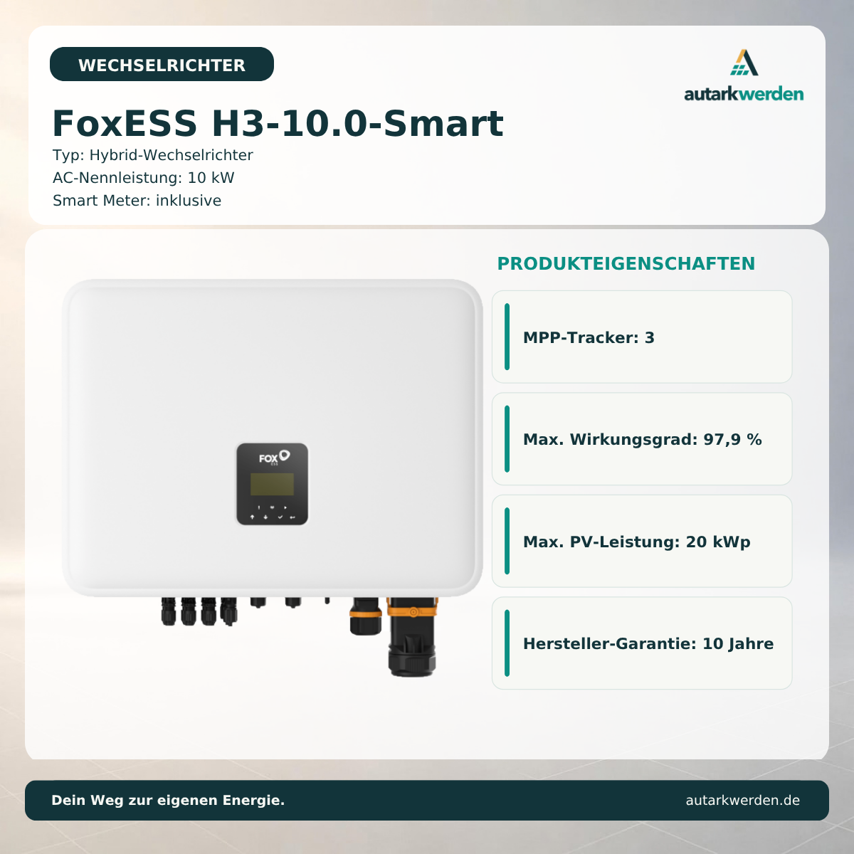Fox ESS H3-10.0-Smart Wechselrichter