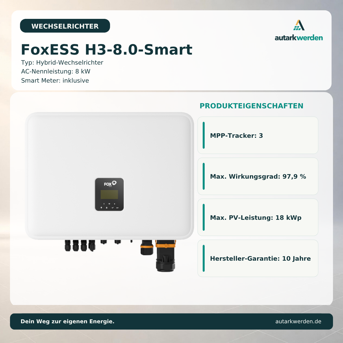 Fox ESS H3-8.0-Smart Wechselrichter