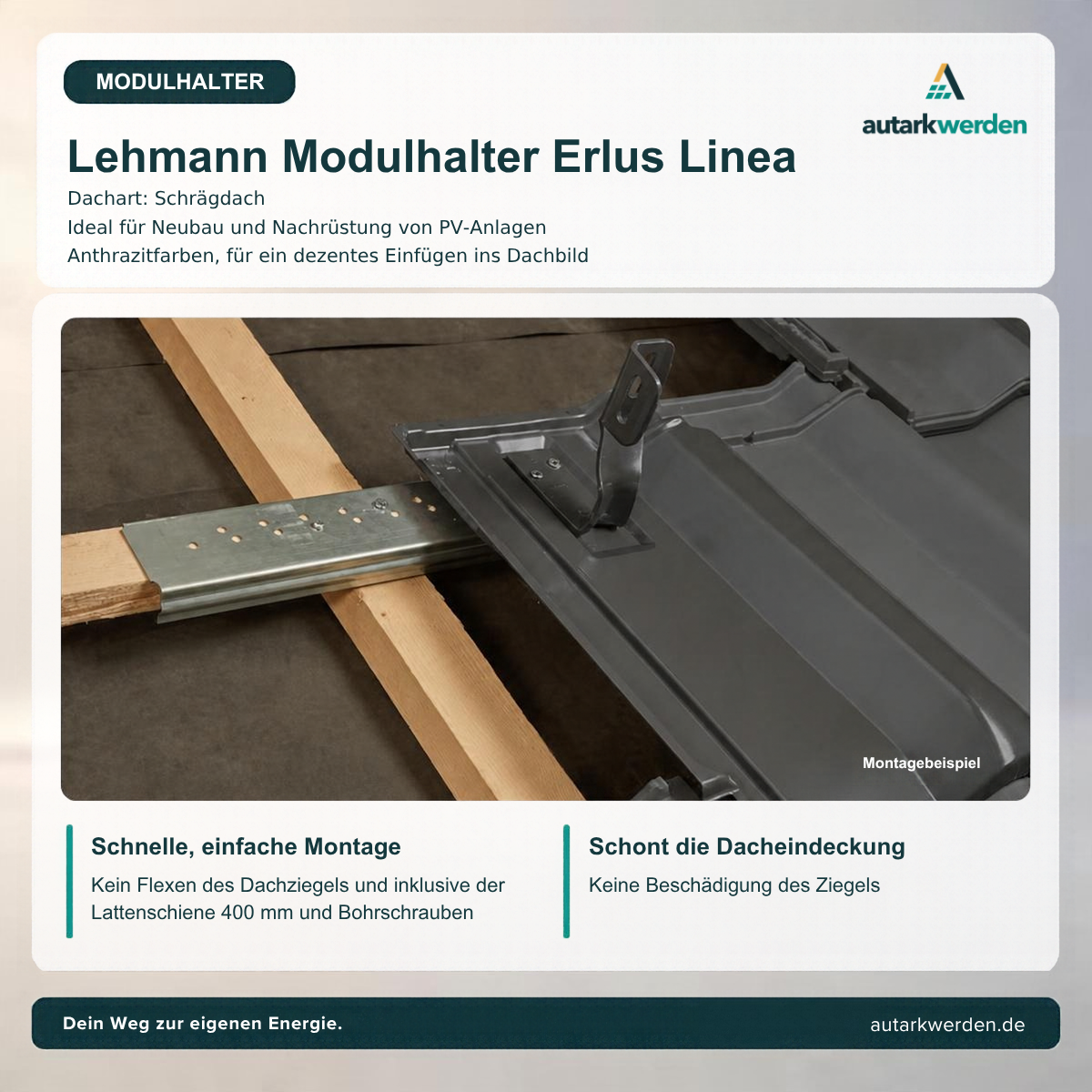 Lehmann Modulhalter Erlus Linea, anthrazit
