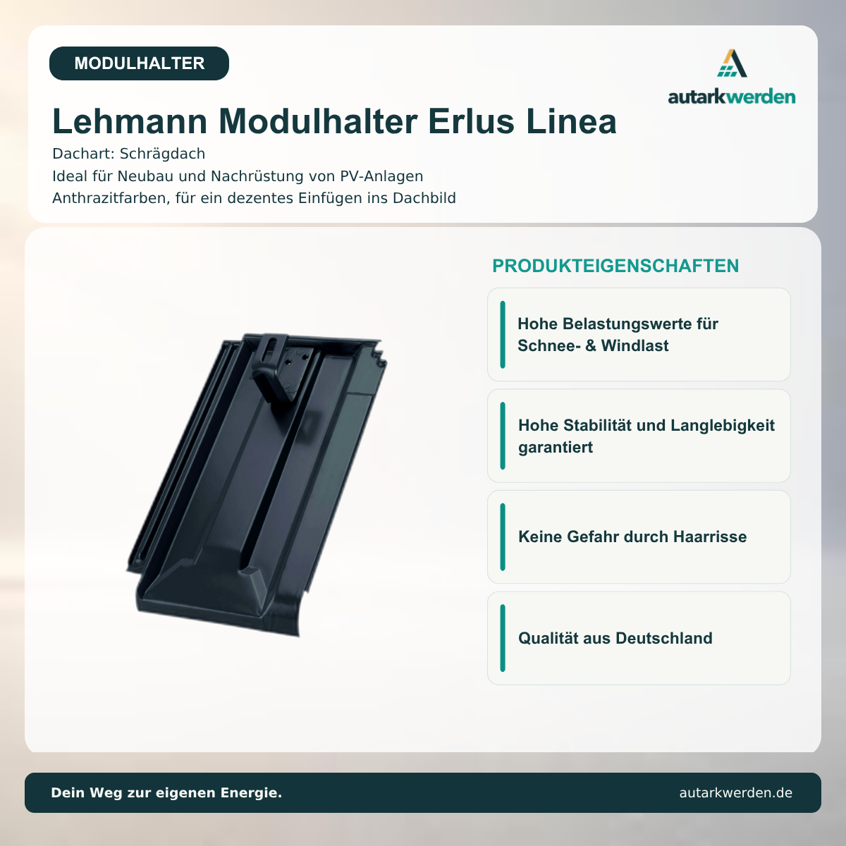 Lehmann Modulhalter Erlus Linea, anthrazit